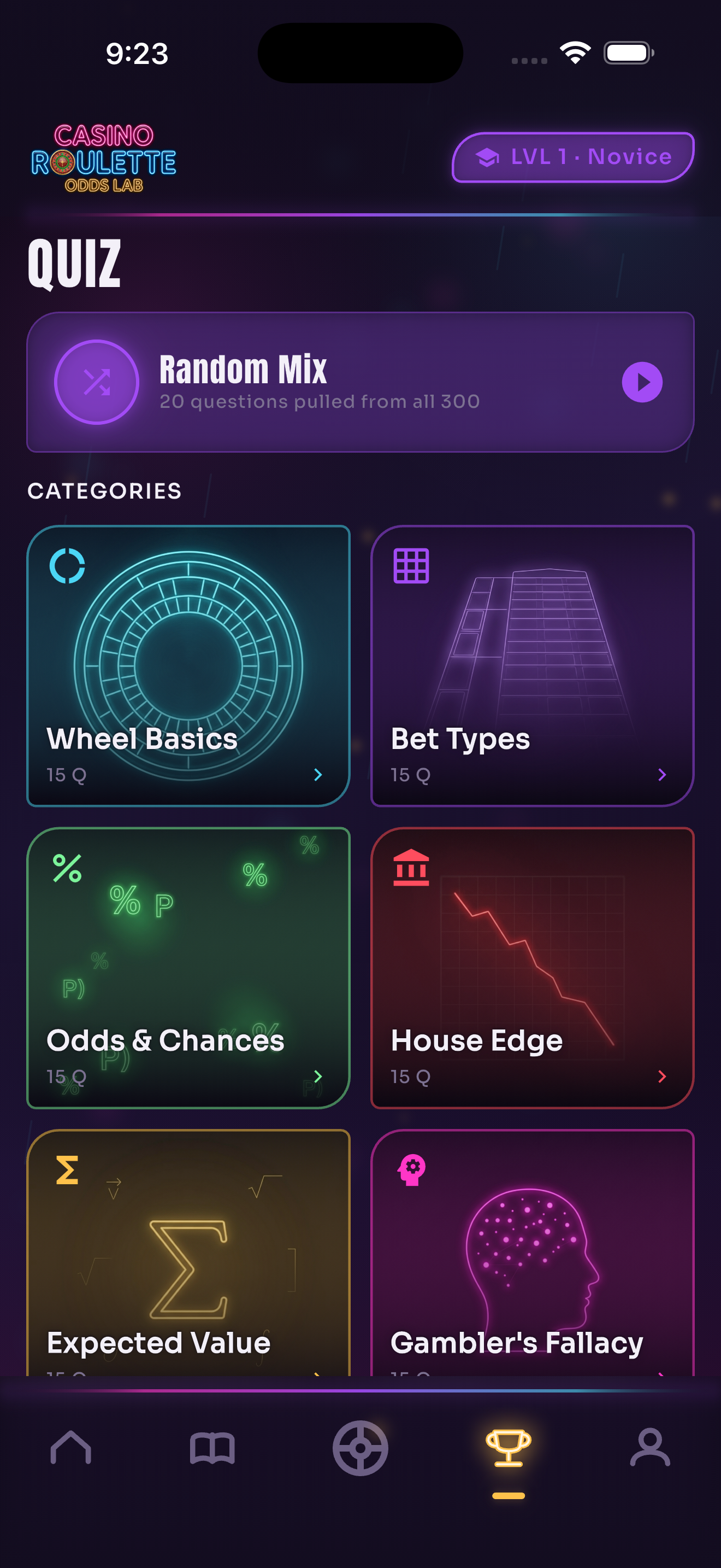 Quiz screen